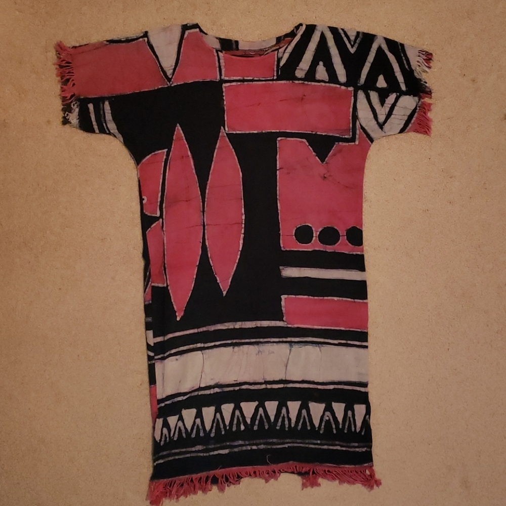 Custom Vintage 80's Tribal Woven Dress